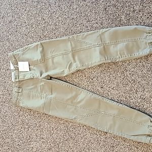 Kan Can olive denim hi rise jogger